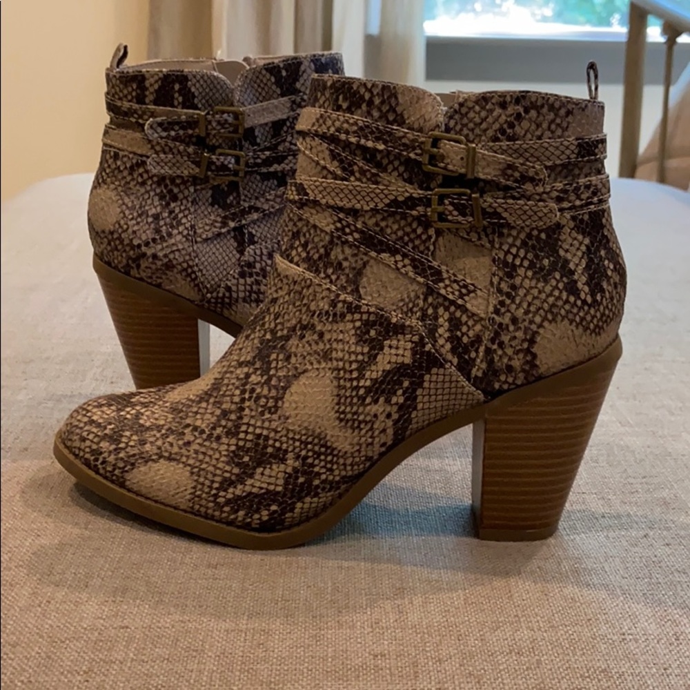 Snake Skin Booties